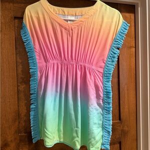 Multicolor Girls Swimsuit Coverup